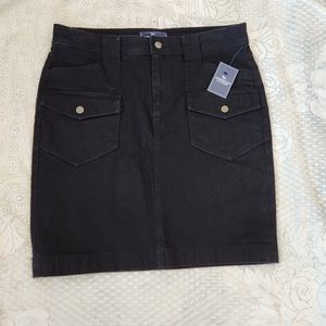 American Living black cargo jean mini skirt, size 8.